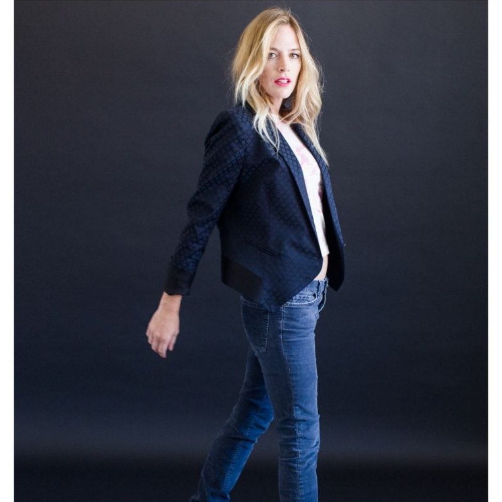 Navy Foulard Anytime Blazer